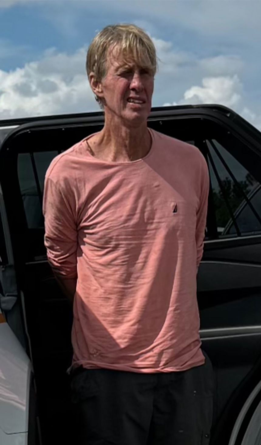 Ryan Wesley Routh is seen in police custody after being apprehended last year.
