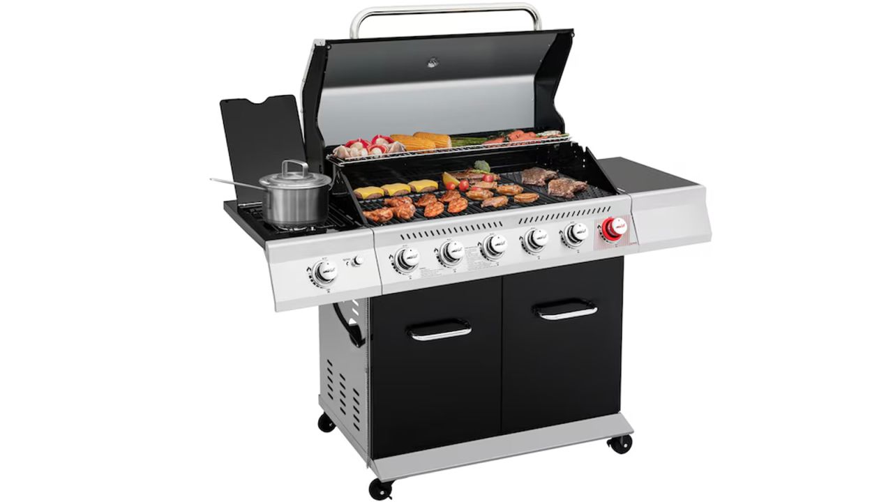 Royal Gourmet Cabinet Style Black 6-Burner Liquid Propane Gas Grill with 1 Side Burner .jpg