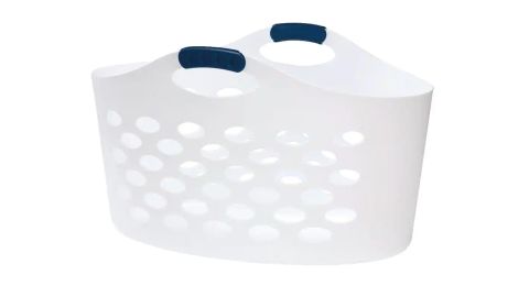 Rubbermaid Flex 'n' Carry White Laundry Basket