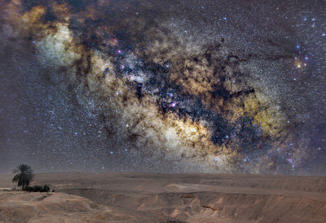 Taken from the Kottamia Astronomical Observatory in Egypt, "The beauty of our Milky Way" was taken by Mohamed Aboushelib over the course of three nights and was the runner-up in the astronomy category.