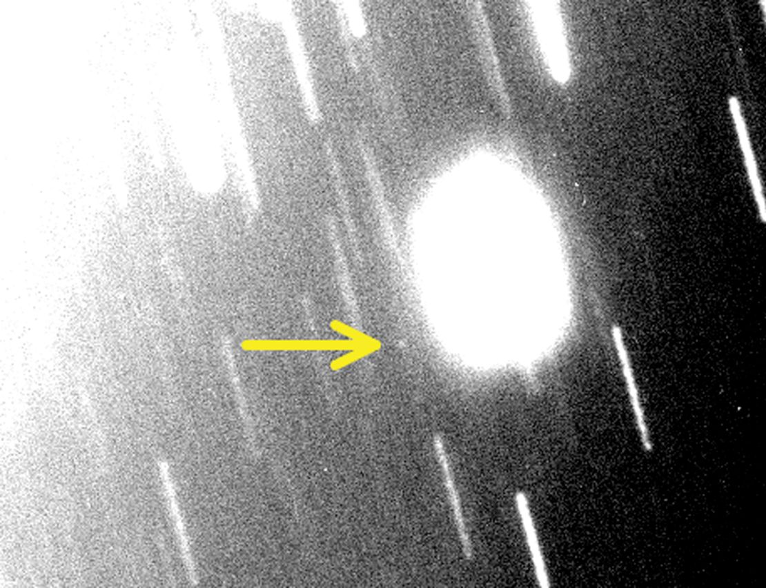 This discovery image shows the new Uranian moon S/2023 U1 using the Magellan telescope on November 4, 2023. Uranus (upper left) is just off the field of view.