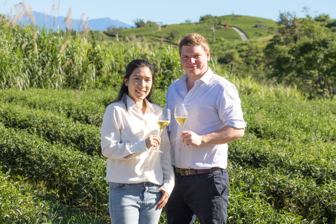 Natalie Chiu and Charlie Winkworth-Smith, food scientists and founders of sparkling tea brand Saicho.