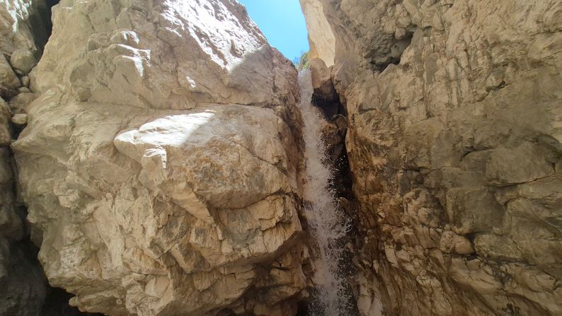 <strong>Journey's end:</strong> A small waterfall marks the point at which visitors have to turn back.