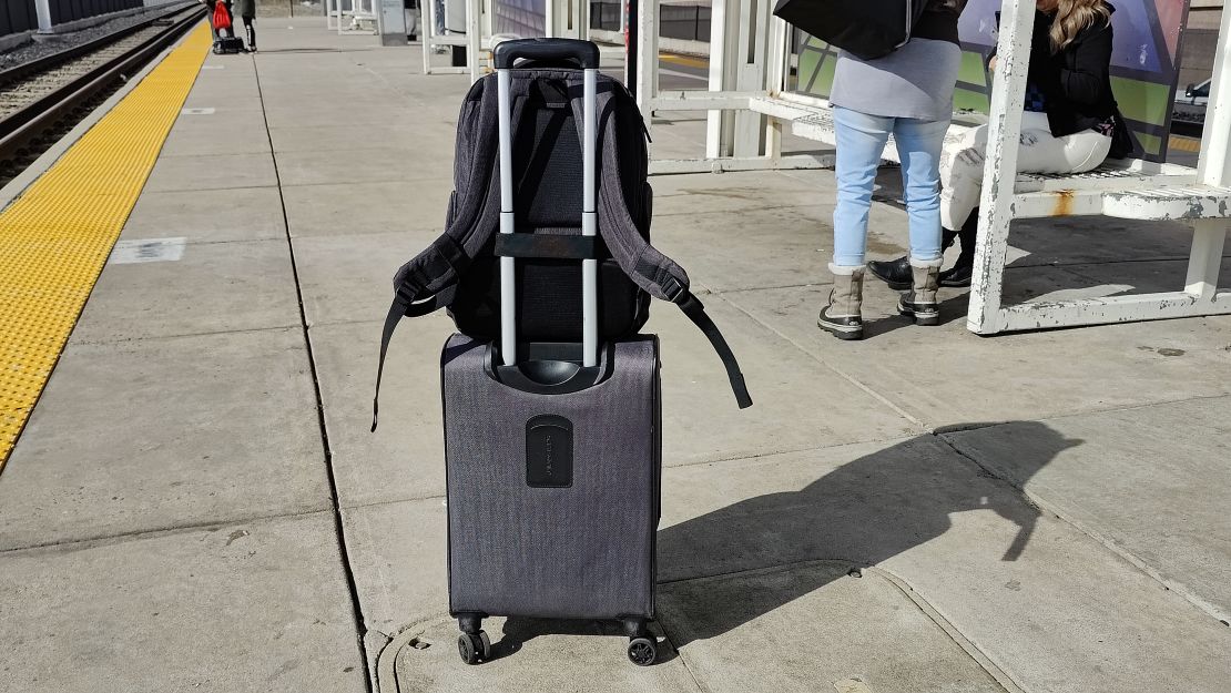 Samsonite Modern Utility Double Shot on suitcase