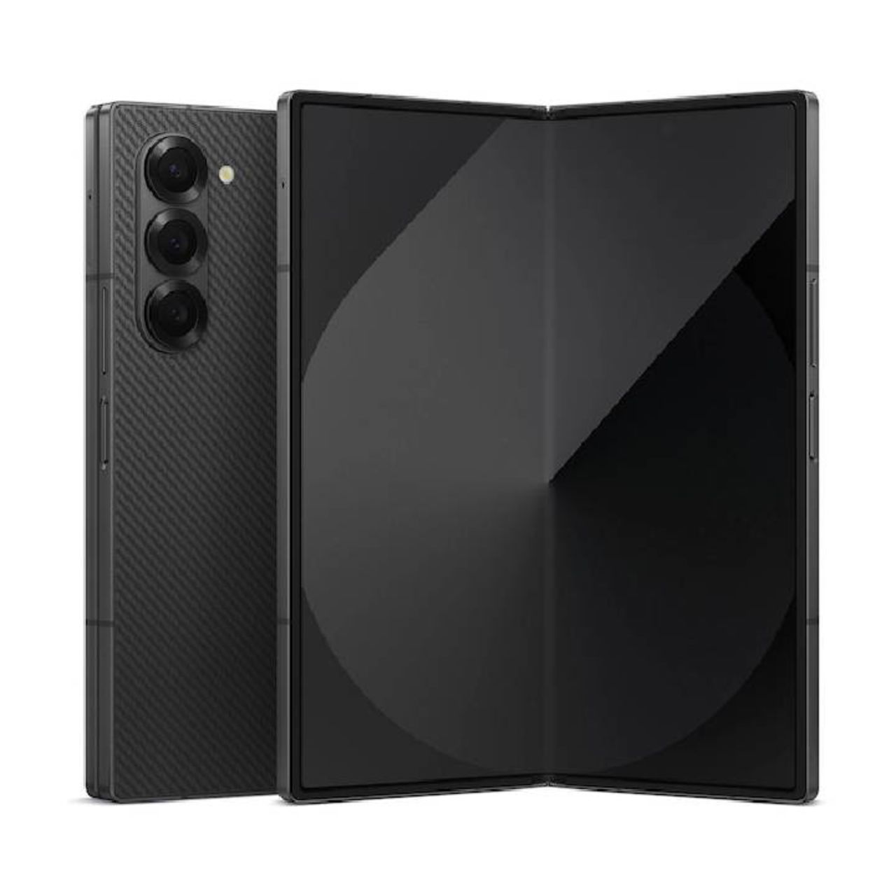 The Samsung Galaxy Z Fold 6 both closed and unfolded