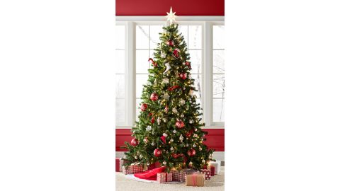 Sand & Stable Green Artificial Spruce Christmas Tree with Lights