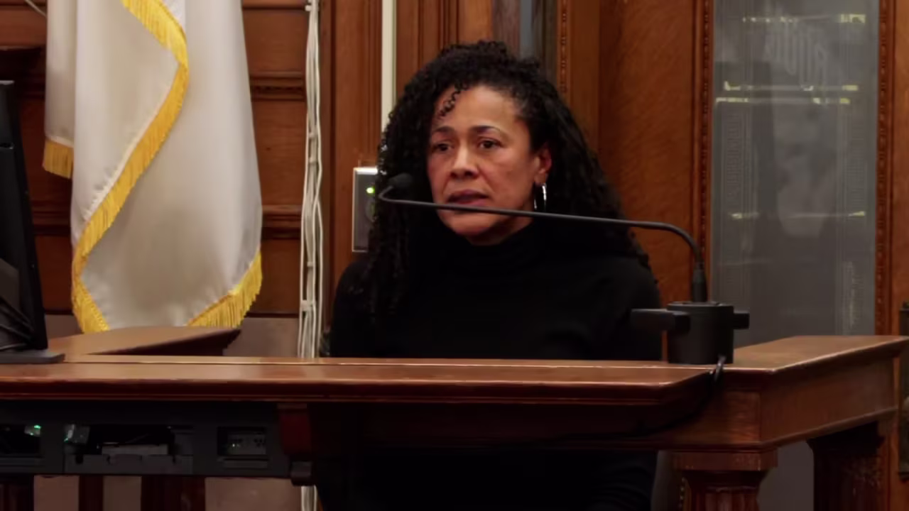 Witness Sandra Hempel-Waldroup is the general manager and head of maintenance at the Claremont apartment complex in Abington, Massachusetts.