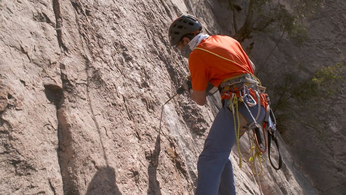 Abdulrahman Alabdu is Saudi Arabia's first certified rock-climbing instructor.