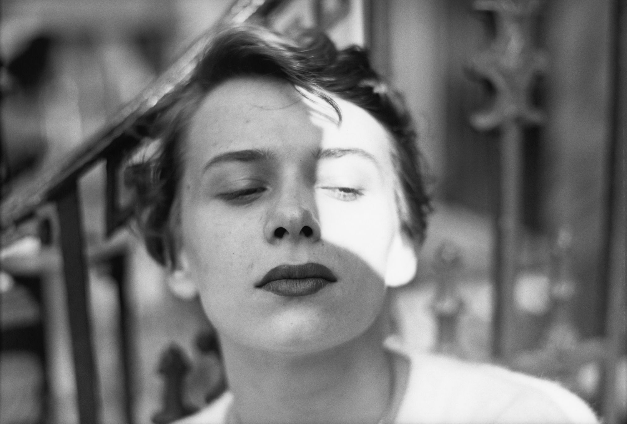 "Ana," taken in the 1950s. Saul Leiter was known for his ability to create a collage within a single frame.