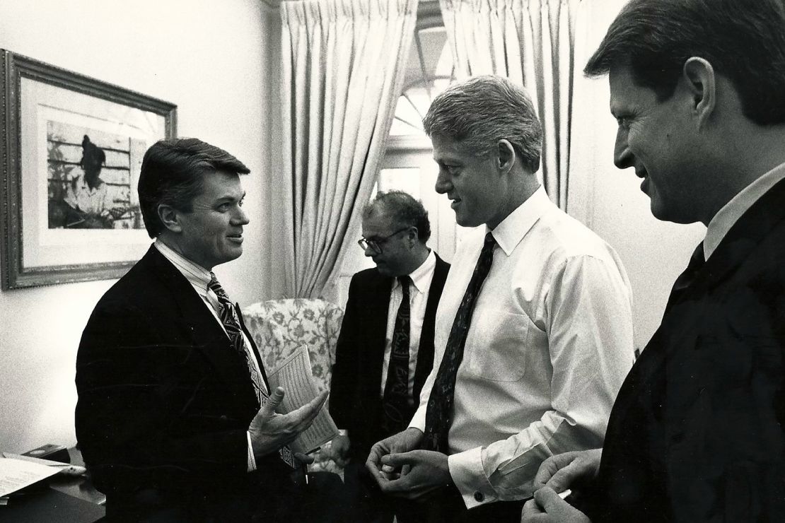 Former White House counsel Jack Quinn is pictured with President Bill Clinton.