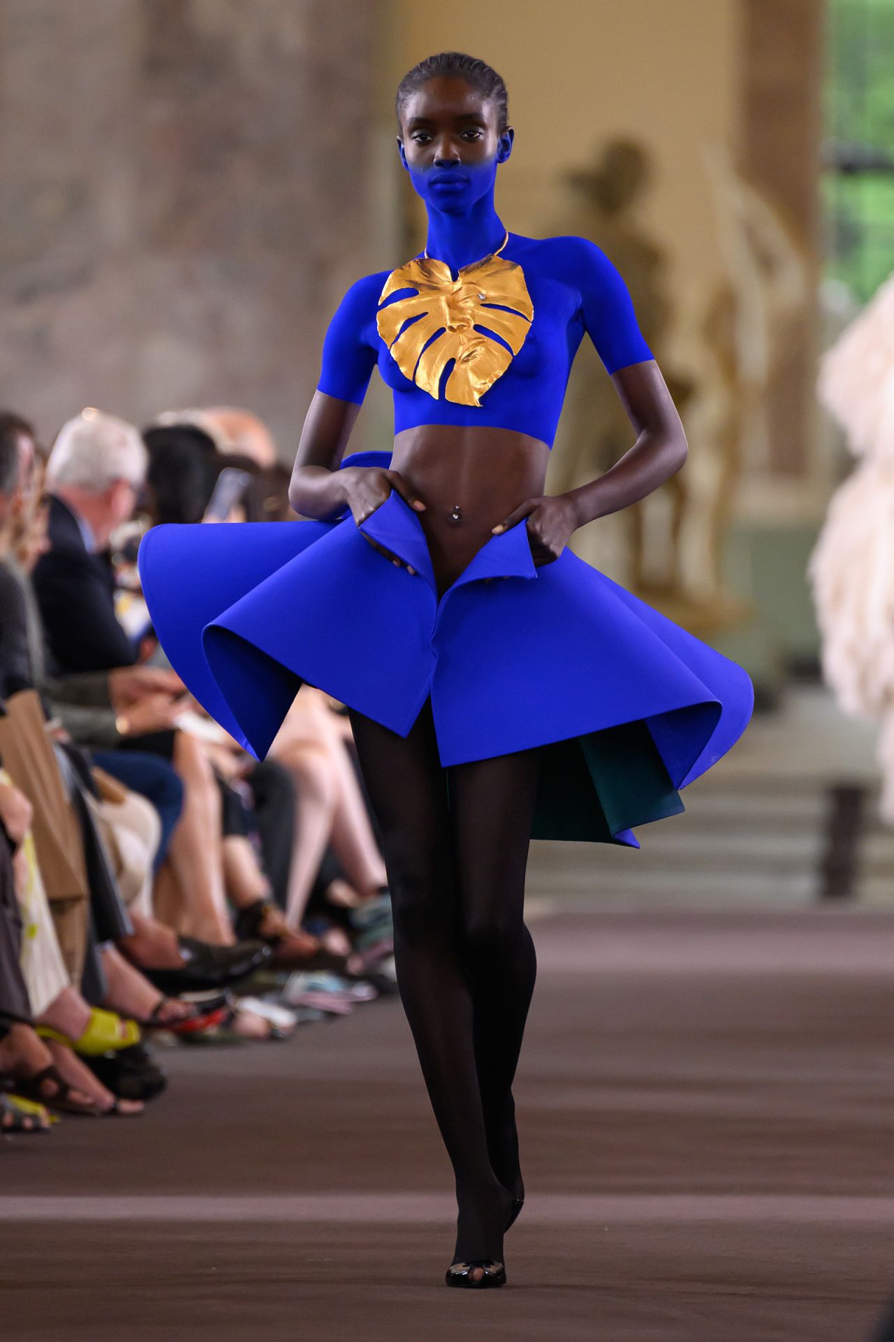 Cobalt blue was everywhere at the Schiaparelli show.