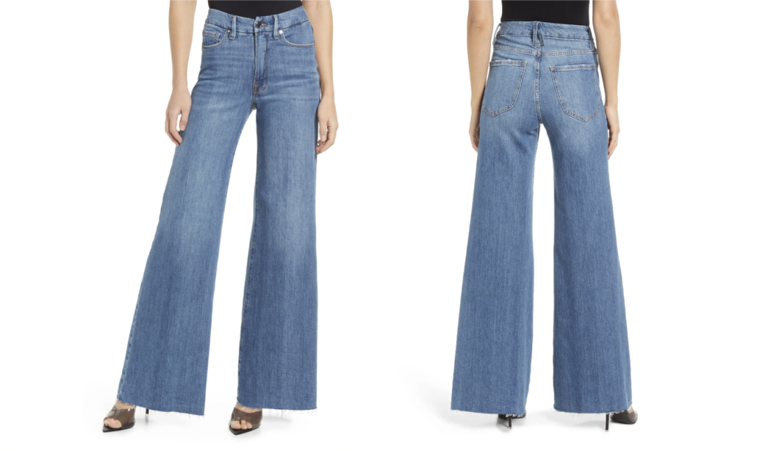 Good American Good Waist Palazzo Jeans