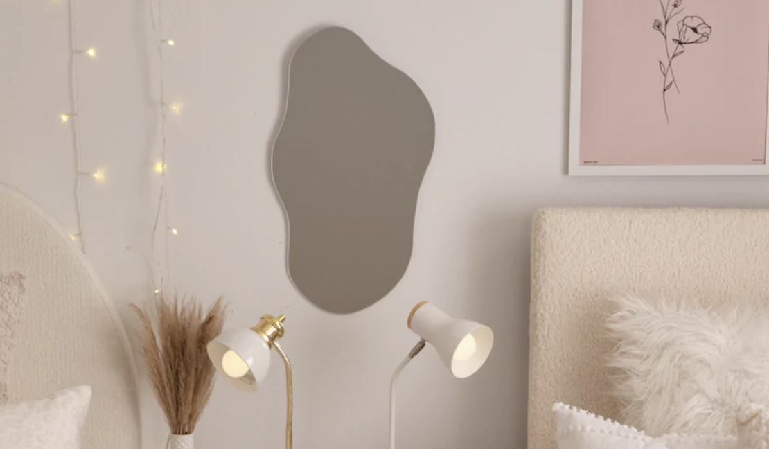 Rhea Frameless Wavy Mirror