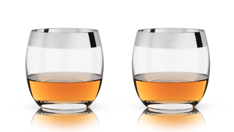 Viski Irving Crystal Whiskey Glass, Set of 2