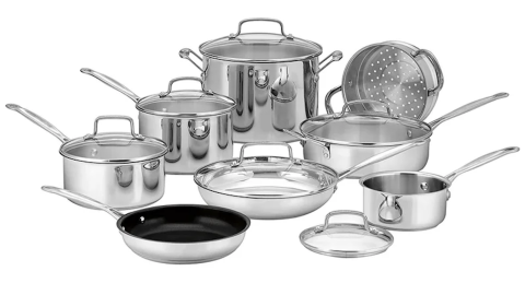 Cuisinart 14 pieces stainless steel pot set