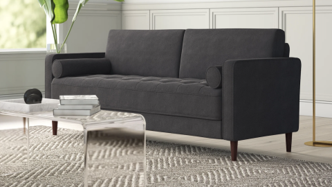 Mercury Row Garren Square-Arm Tufted Sofa