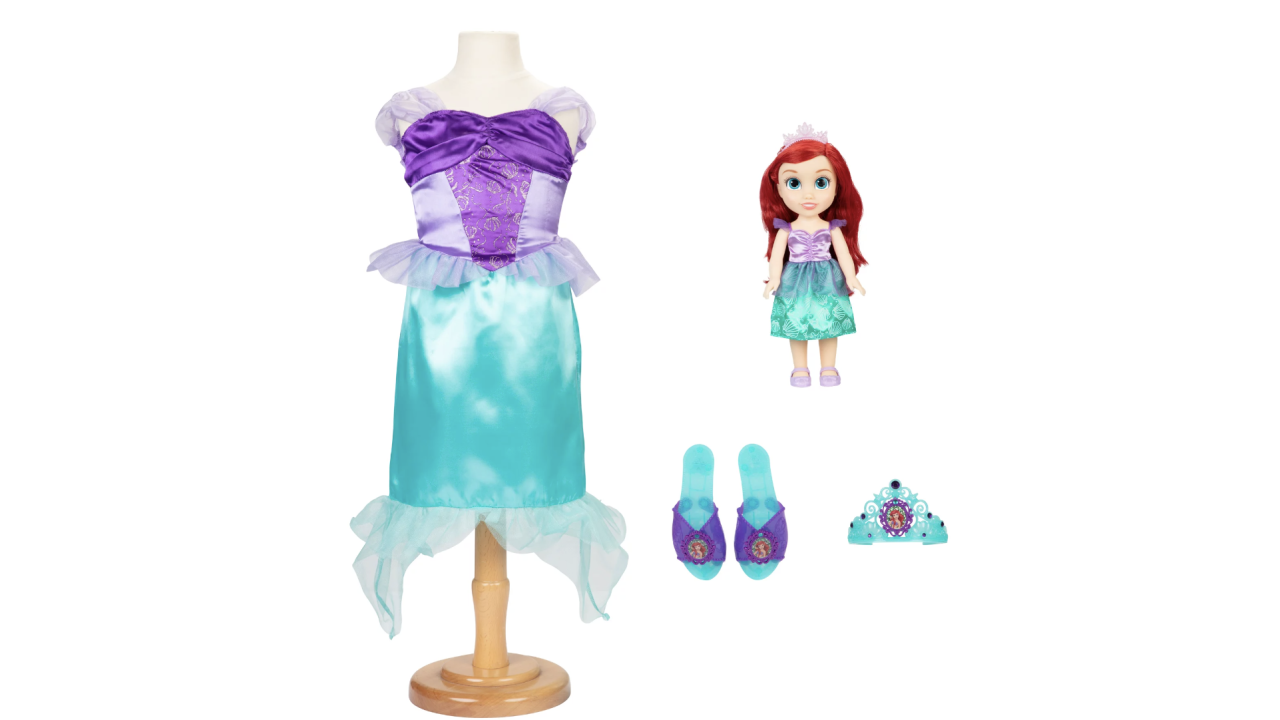 Disney Princess Toddler Doll With Child Size Dress and Accessories