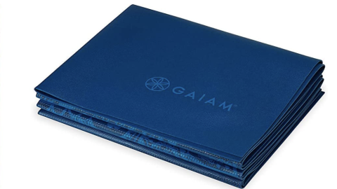 gaiam folding yoga mat
