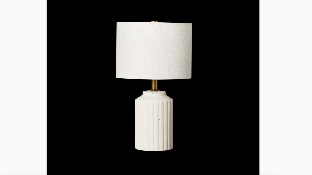 Fluted Ceramic Table Lamp