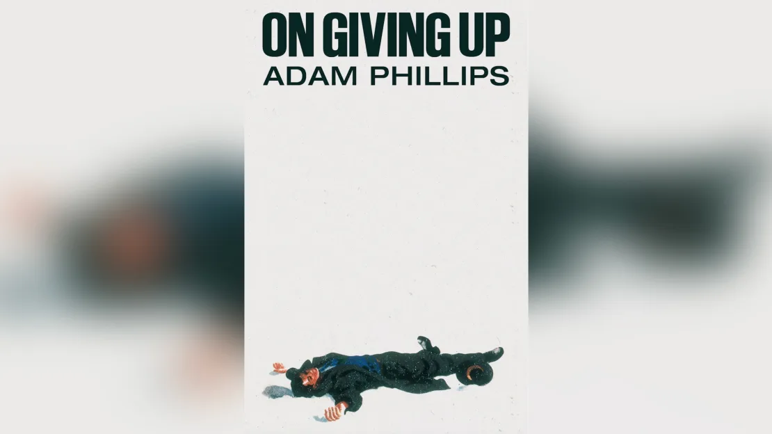 A capa de "On Giving Up", livro de Adam Phillips. Editora Macmillan