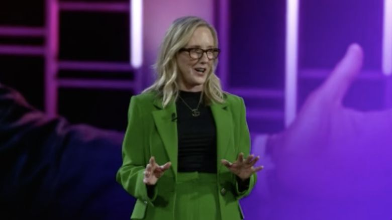 Amazon's Jennifer Salke announces new shows' lineups during Amazon Upfront event on May 14.
