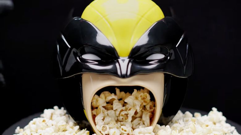 The Wolverine popcorn bucket.