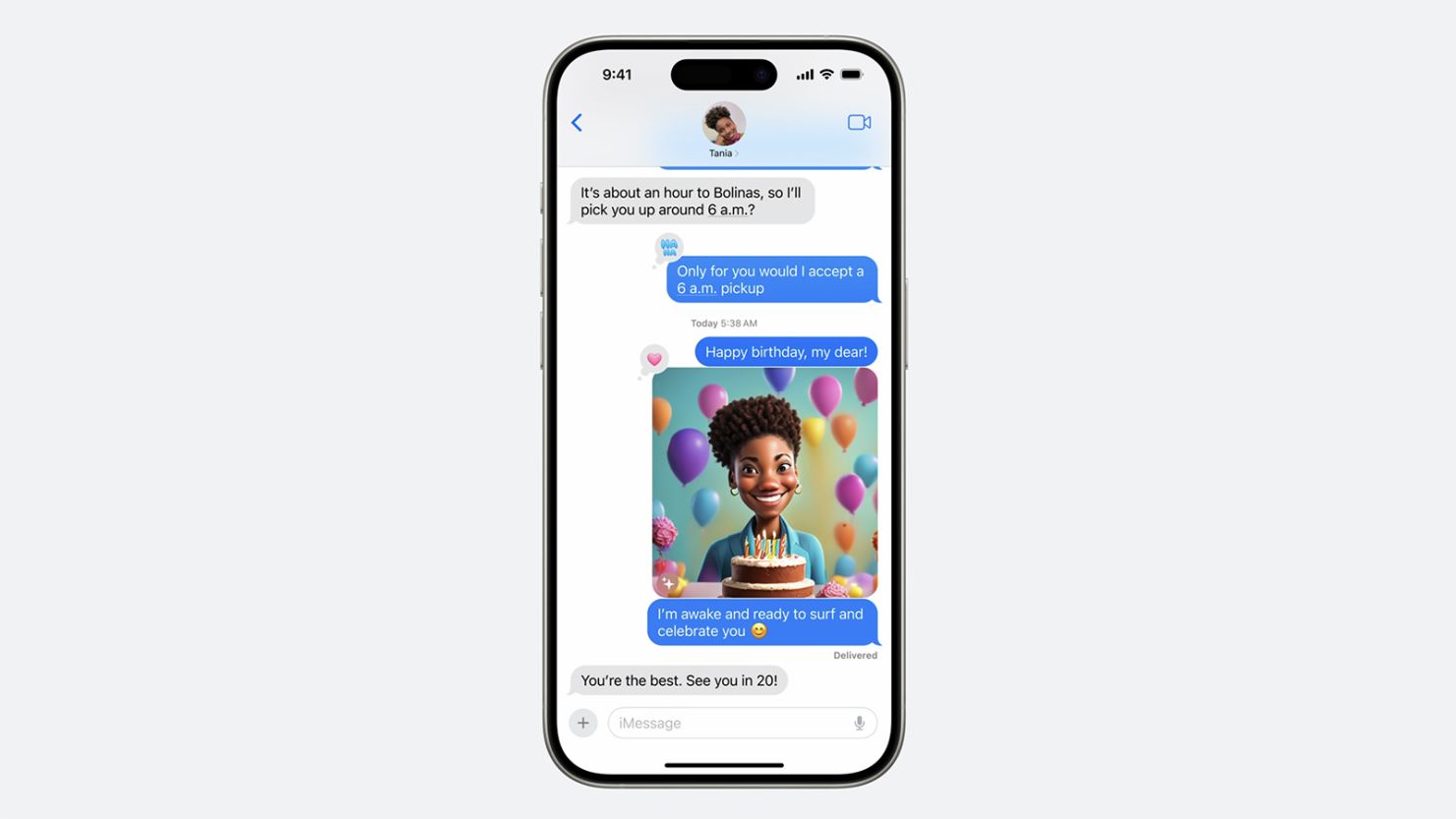 The iPhone's new AI tools will let you create personalized, non-photorealistic AI-generated pictures of people.