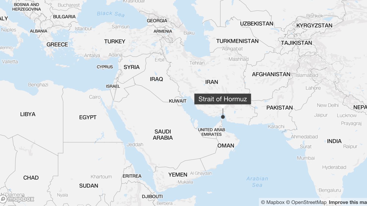 The Strait of Hormuz, a narrow waterway off Iran's southern coast, is a conduit for a huge chunk of global oil and natural gas trade.