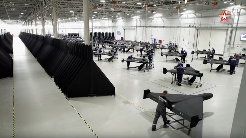 The Alabuga attack drone factory, as seen in the Zvezda docuseries.