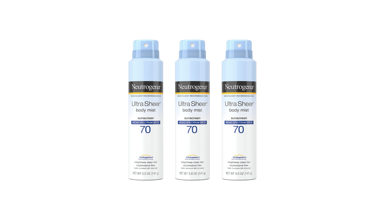 Neutrogena Ultra Sheer Body Mist SPF 70 Sunscreen Spray