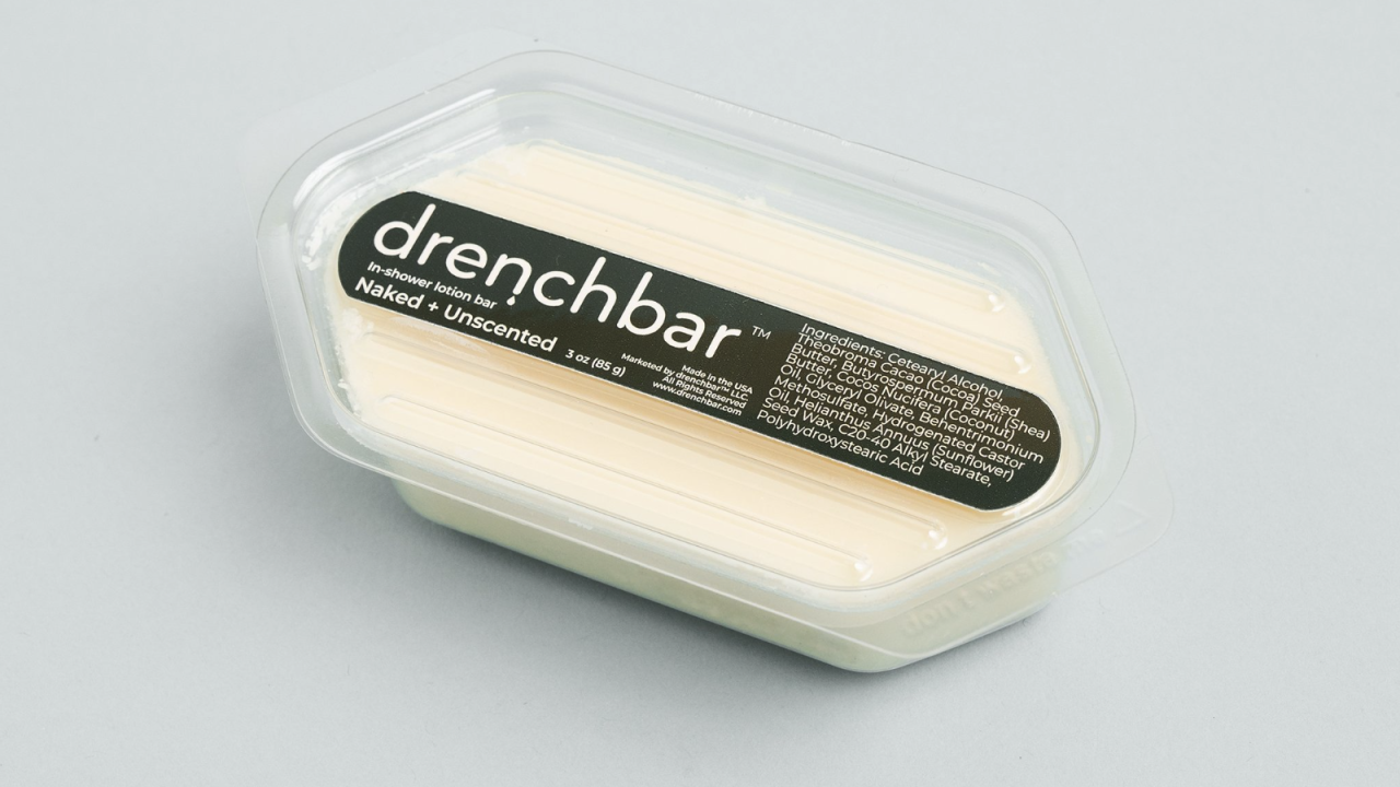 Drenchbar Naked + Unscented In-Shower Lotion Bar