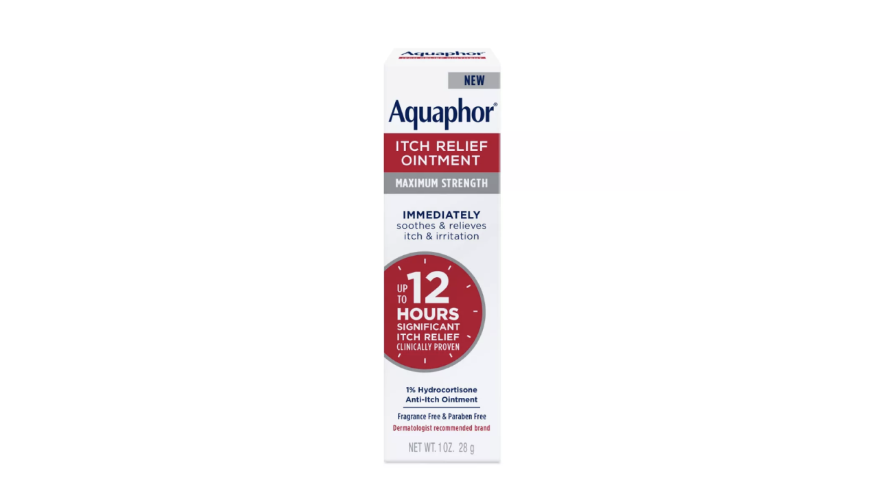 Aquaphor 1% Hydrocortisone Itch Relief Ointment