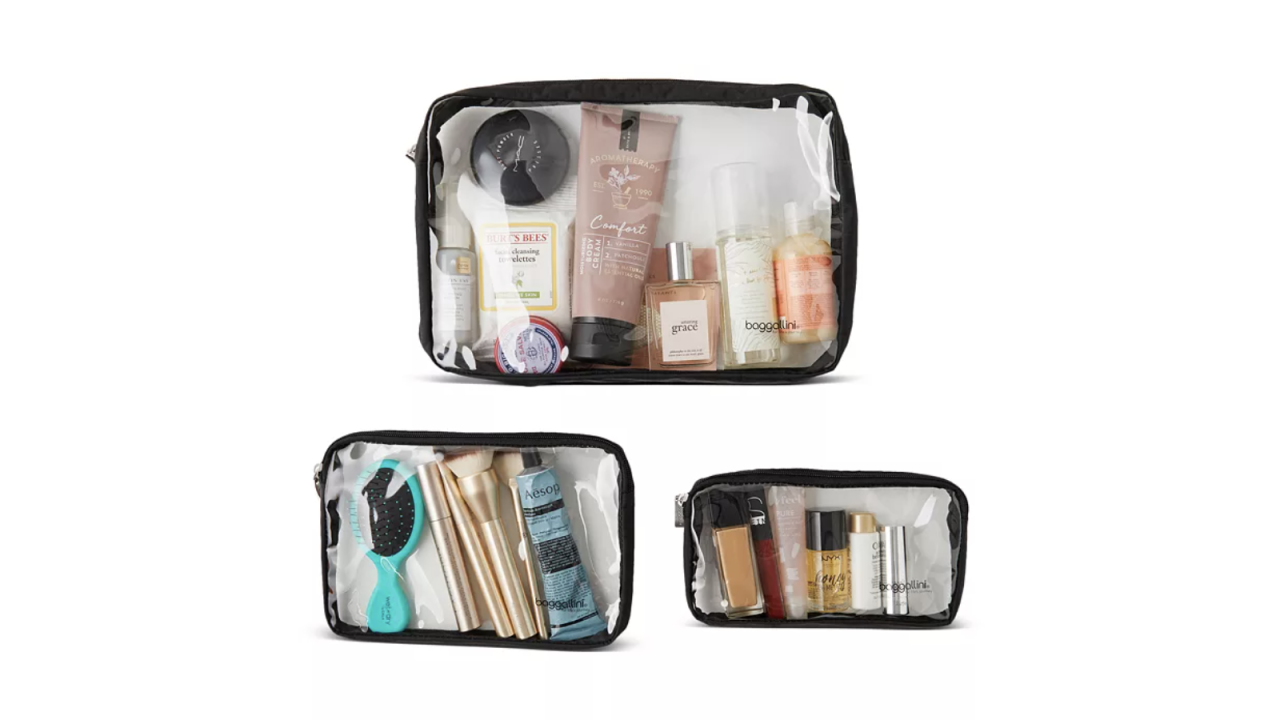 Baggalini Clear Travel Pouch Set