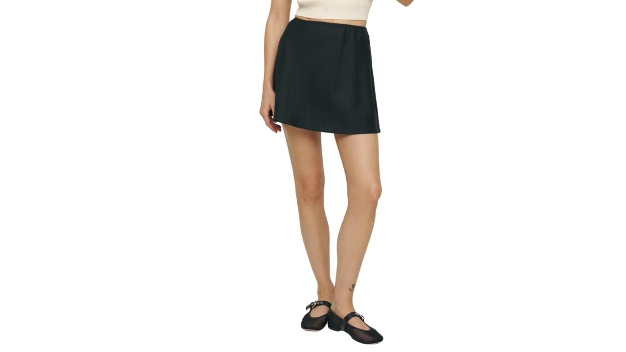 Reformation Brandy Linen Miniskirt