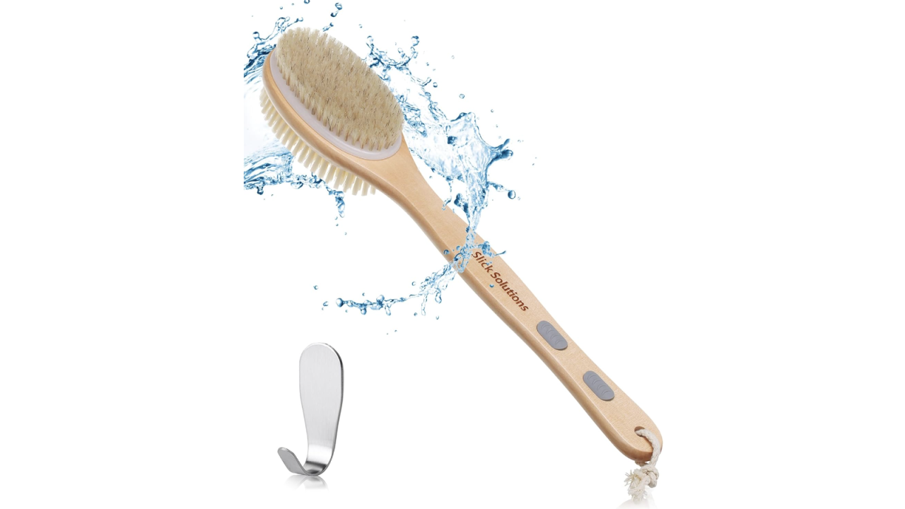 Slick Solutions Double Sided Shower Brush