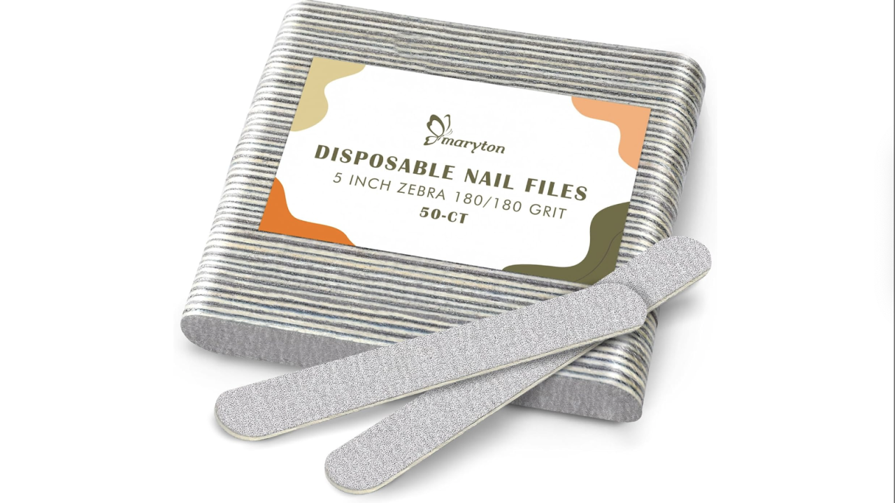 Maryton Disposable Nail Files, 50-Count