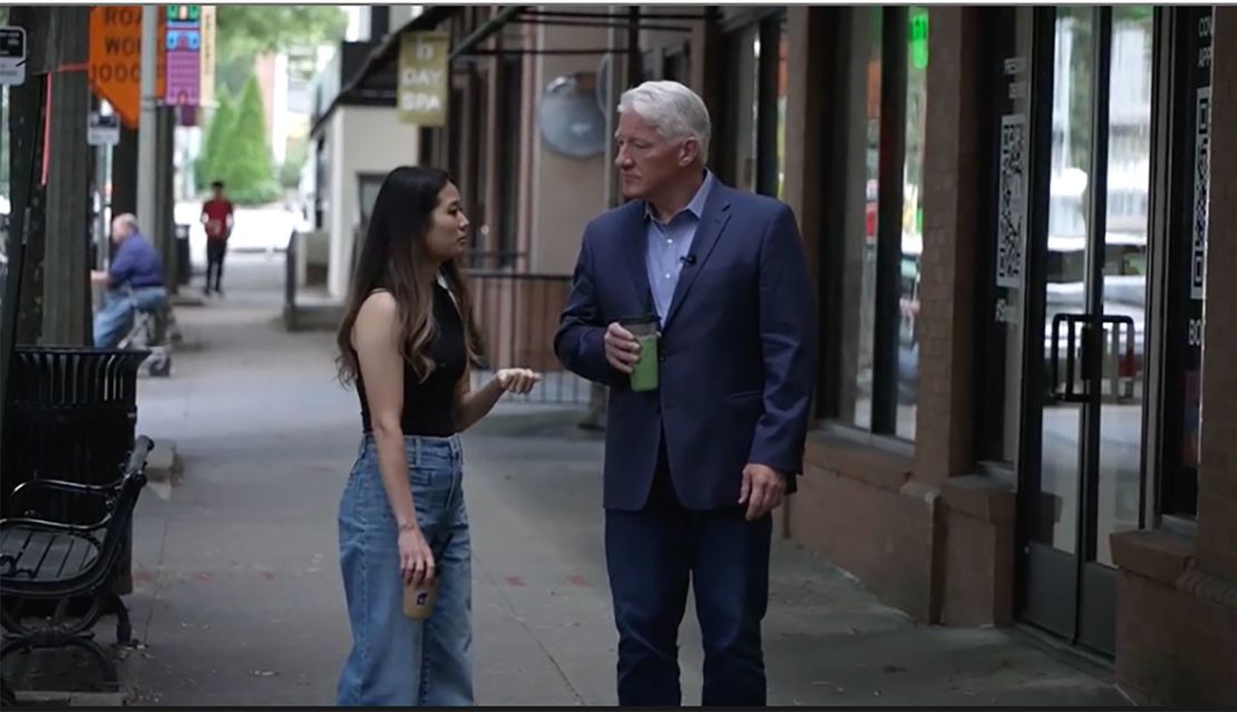  Georgia voter Christine Nguyen and John King in Decatur, Georgia