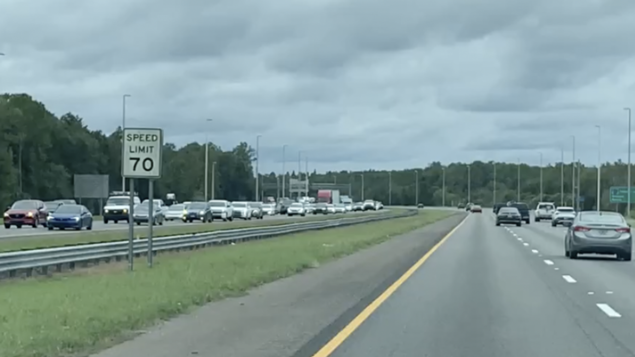 Highways were overflowing with traffic as people departed north Tampa ahead of Hurricane Milton making landfall.