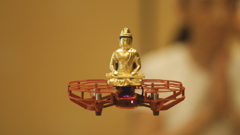 Why this Japanese sculptor is putting Buddha statues on drones