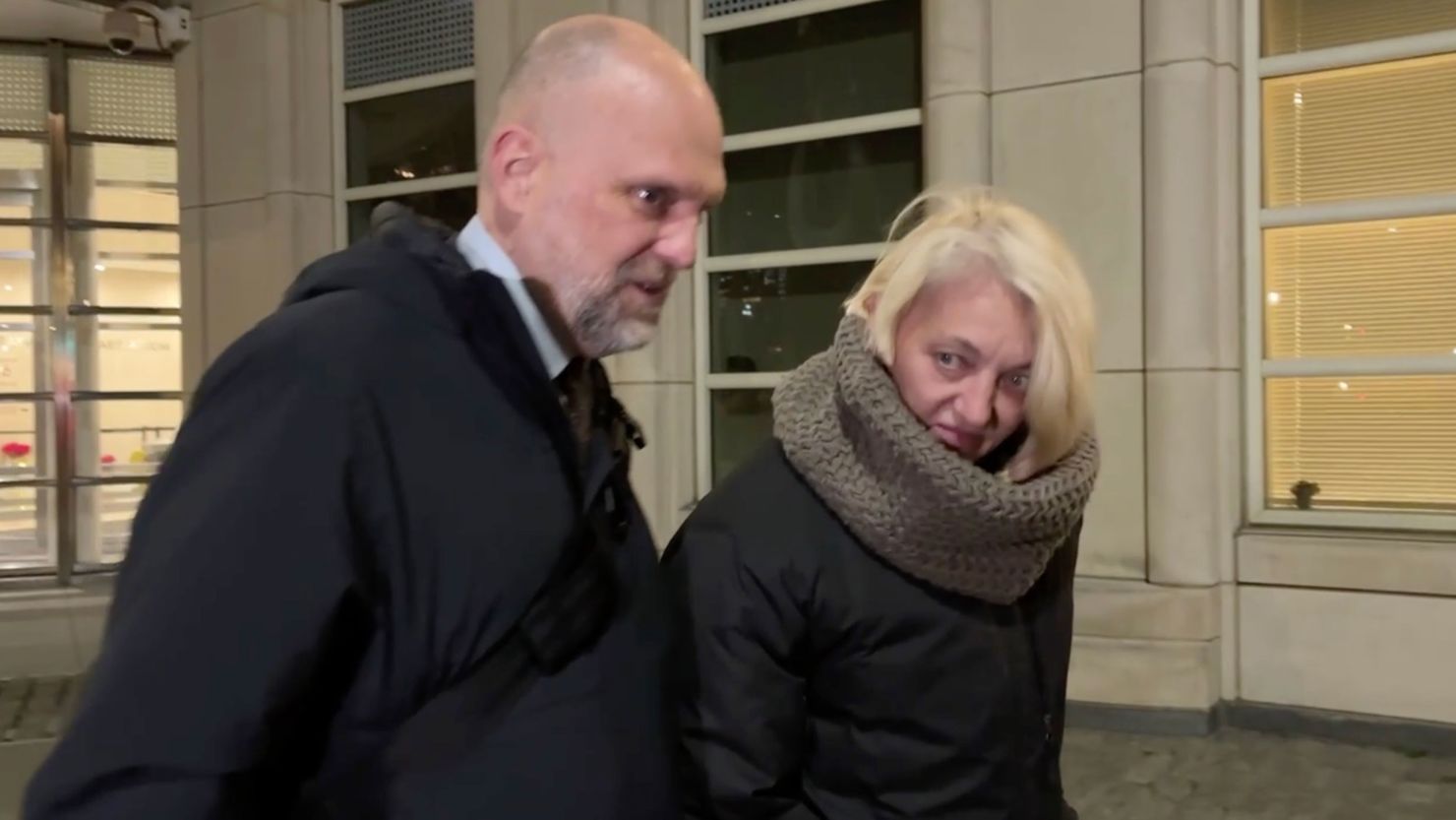 Svetlana Dali leaves a federal hearing in New York on Friday after being released from custody.
