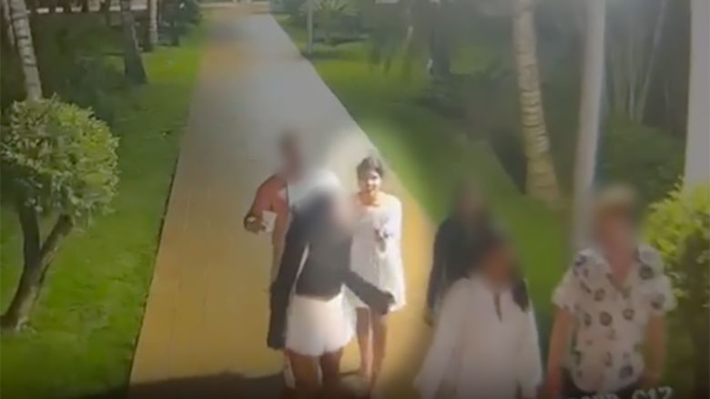 The screenshot is believed to be from the last known video of missing US college student Sudiksha Konanki among a group of friends (4:16am local time) before she disappeared on Thursday morning. CNN blurred portions of this image.