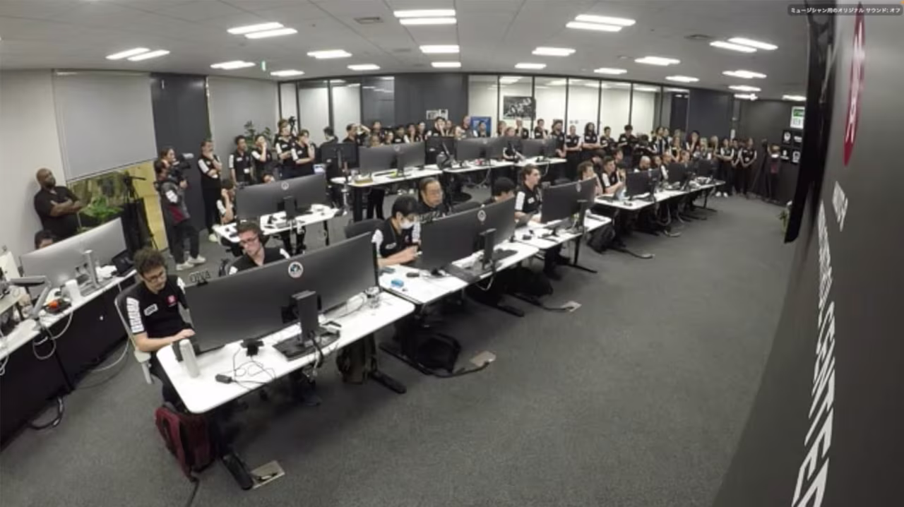 In this screenshot from video, teams at ispace mission control wait for landing confirmation from the Resilience lander. 
