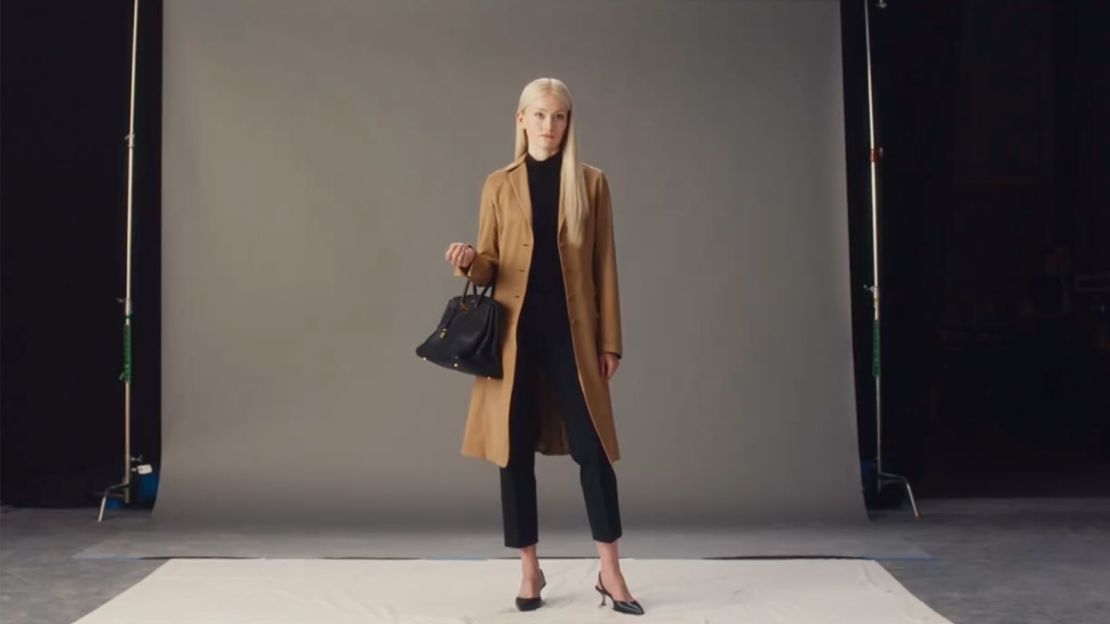 Fans took issue with the shade of blonde used, along with the deflated Birkin bag and ill-fitting coat.