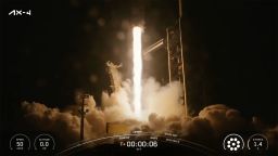 A screengrab showing the Axiom 4 mission launch on June 25, 2025