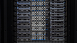 A server at Computex in Taipei, Taiwan. Shot by CNN in May 2025.