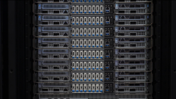 A server at Computex in Taipei, Taiwan. Shot by CNN in May 2025.