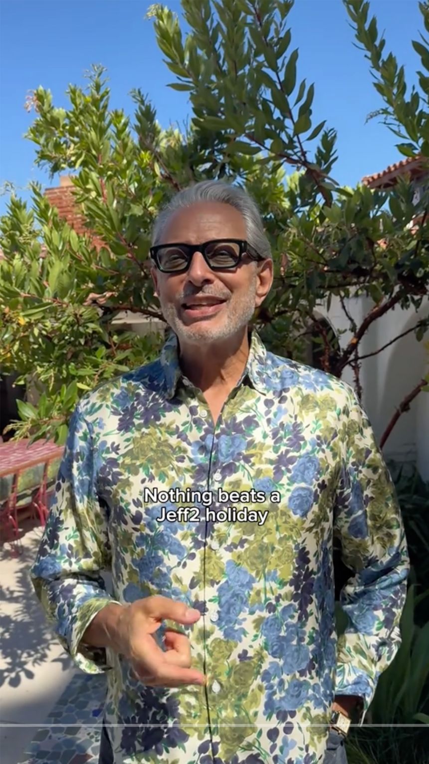 Even Jeff Goldblum has joined the trend, posting his own "Jeff2 Holidays" TikTok video.