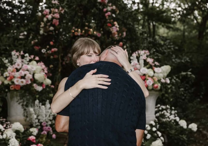 Taylor Swift and Travis Kelce announce their engagement on August 26, 2025.