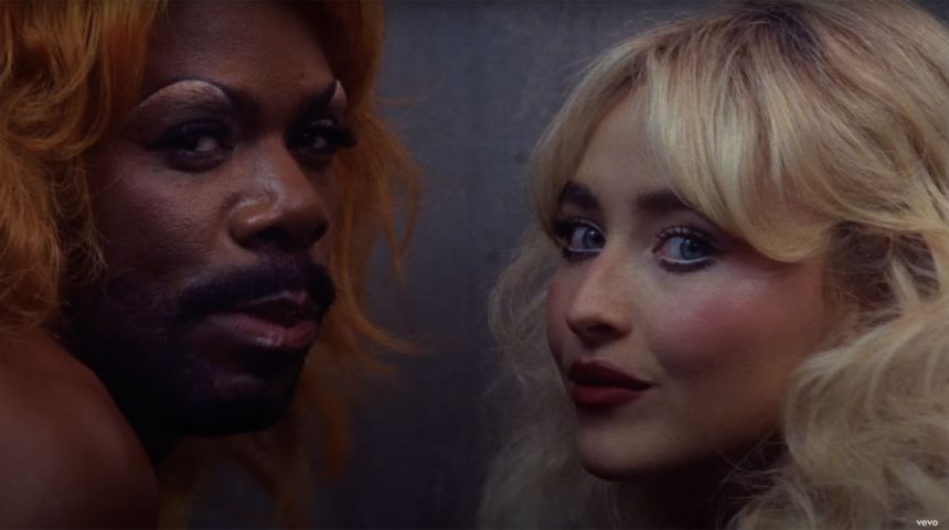 Colman Domingo and Sabrina Carpenter in 'Tears."