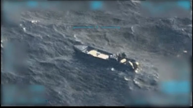 This screengrab of a video posted to President Donald Trump’s Truth Social account on September 15, 2025, shows a boat on which Trump said he ordered a military strike. The president said the boat was carrying narcotics from Venezuela.